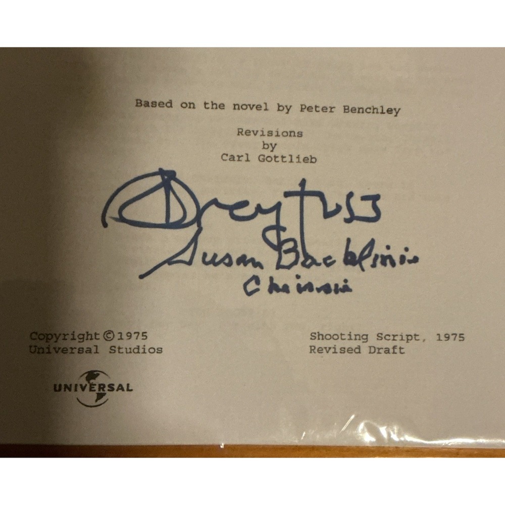 Jaws Movie Signed Autographed Full Script Reprint‎ - Picture 3 of 7
